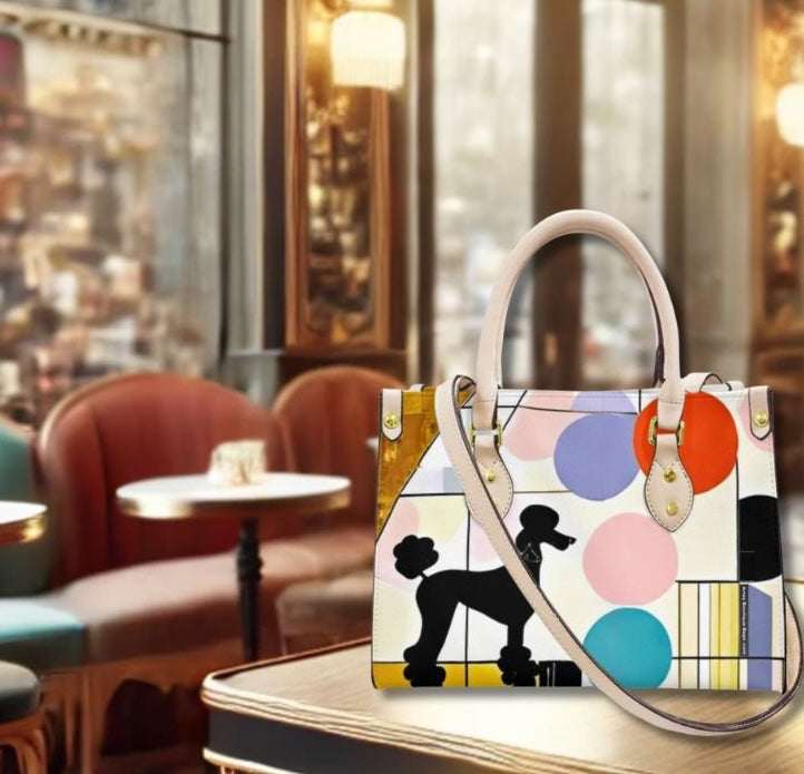 Noir Retro Poodle Crossbody Handbag | DRJ Designs