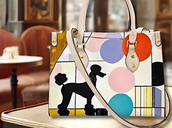 Noir Retro Poodle Crossbody Handbag | DRJ Designs