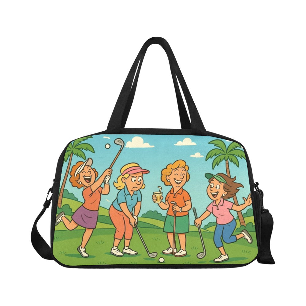 “Fore the Love of Golf” | Small Sport Bag - Shoe Compartment | Artsy Bag.