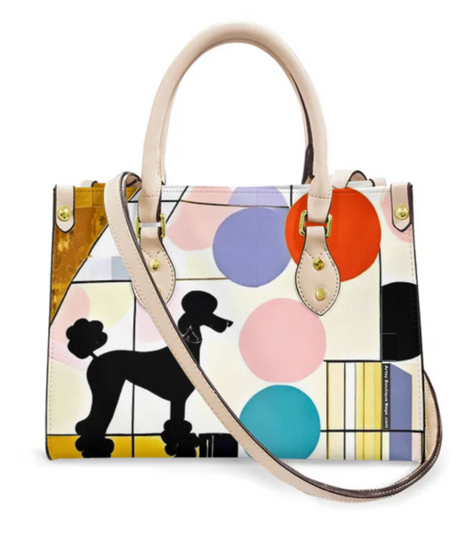 Noir Retro Poodle Crossbody Handbag | DRJ Designs